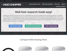 Tablet Screenshot of host-shopper.com